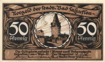 Német Birodalom / Weimari Köztársaság / Bad Salzuflen 1921. 10Pf + 25Pf + 50Pf(2x) 4klf db, teljes s...