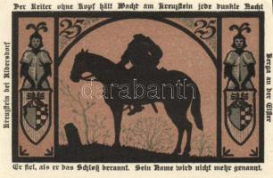 Német Birodalom / Weimari Köztársaság / Berga 1921. 25Pf + 50Pf(2x) + 75Pf 4klf db, teljes sor T:I