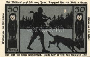 Német Birodalom / Weimari Köztársaság / Berga 1921. 25Pf + 50Pf(2x) + 75Pf 4klf db, teljes sor T:I