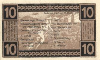 Német Birodalom / Weimari Köztársaság / Blankenburg 1920. 5Pf + 10Pf(2x) + 25Pf + 50Pf 5klf db, telj...