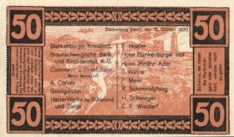 Német Birodalom / Weimari Köztársaság / Blankenburg 1920. 5Pf + 10Pf(2x) + 25Pf + 50Pf 5klf db, telj...