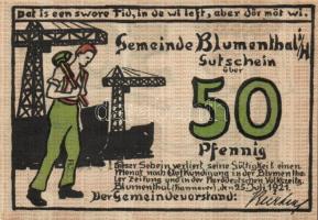 Német Birodalom / Weimari Köztársaság / Blumenthal 1921. 25Pf + 50Pf + 75Pf 3klf db, teljes sor T:I