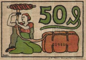 Német Birodalom / Weimari Köztársaság / Blumenthal 1921. 25Pf + 50Pf + 75Pf 3klf db, teljes sor T:I