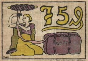 Német Birodalom / Weimari Köztársaság / Blumenthal 1921. 25Pf + 50Pf + 75Pf 3klf db, teljes sor T:I