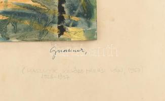 Máriási Masznyik Iván (1928-1997): Táj, akvarell, papír, jelzett. 45x60 cm