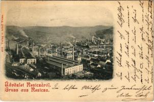 1899 (Vorläufer) Resica, Resita; vasgyár. Adolf Weiss / iron works, factory (kis szakadás / small tear)