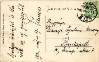 1912 Kecskemét, Szabadság tér, Üdvözlet a hírös városból!, drogéria, Politzer Sándor, Kemény, Csapó ...