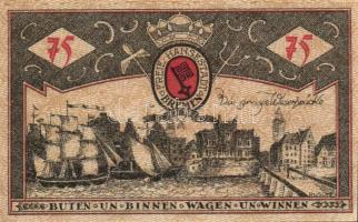 Német Birodalom / Weimari Köztársaság / Bremen 1921. 25Pf + 50Pf + 75Pf 3klf db, teljes sor T:I