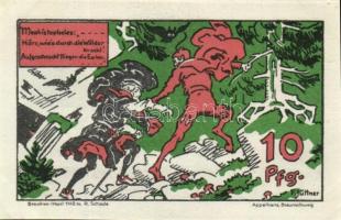 Német Birodalom / Weimari Köztársaság / Brocken 1921. 10Pf +25Pf + 50Pf + 75Pf 4klf db, teljes sor T...