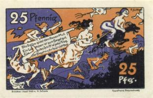 Német Birodalom / Weimari Köztársaság / Brocken 1921. 10Pf +25Pf + 50Pf + 75Pf 4klf db, teljes sor T...