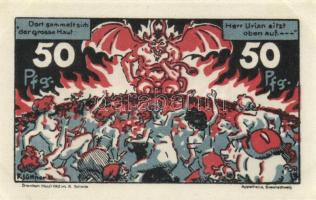 Német Birodalom / Weimari Köztársaság / Brocken 1921. 10Pf +25Pf + 50Pf + 75Pf 4klf db, teljes sor T...