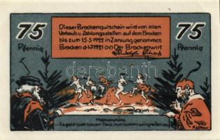 Német Birodalom / Weimari Köztársaság / Brocken 1921. 10Pf +25Pf + 50Pf + 75Pf 4klf db, teljes sor T...