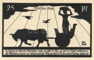 Német Birodalom / Weimari Köztársaság / Burg auf Fehmarn D.N. 25Pf + 50Pf + 75Pf 3klf db, teljes sor...