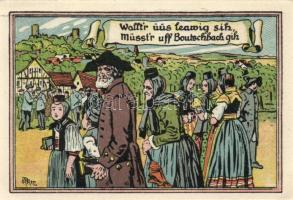 Német Birodalom / Weimari Köztársaság / Butzbach 1921. 25Pf + 50Pf(7x) összesen 8klf db, teljes sor T:I