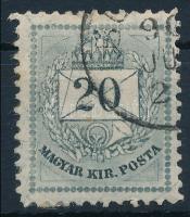 1881 20kr végigfutó karccal (ex Lovász) / with paint stripe