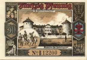Német Birodalom / Weimari Köztársaság / Butzbach 1921. 25Pf + 50Pf(7x) összesen 8klf db, teljes sor ...