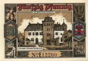 Német Birodalom / Weimari Köztársaság / Butzbach 1921. 25Pf + 50Pf(7x) összesen 8klf db, teljes sor ...