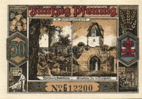 Német Birodalom / Weimari Köztársaság / Butzbach 1921. 25Pf + 50Pf(7x) összesen 8klf db, teljes sor ...
