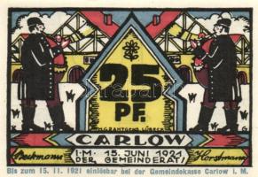 Német Birodalom / Weimari Köztársaság / Carlow 1921. 25Pf + 50Pf + 75Pf 3klf db, teljes sor T:I