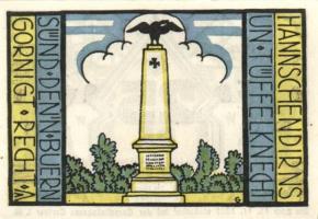 Német Birodalom / Weimari Köztársaság / Carlow 1921. 25Pf + 50Pf + 75Pf 3klf db, teljes sor T:I