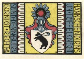 Német Birodalom / Weimari Köztársaság / Carlow 1921. 25Pf + 50Pf + 75Pf 3klf db, teljes sor T:I