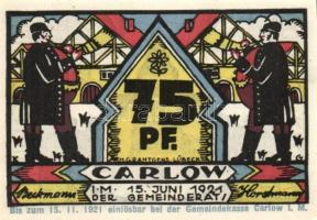 Német Birodalom / Weimari Köztársaság / Carlow 1921. 25Pf + 50Pf + 75Pf 3klf db, teljes sor T:I