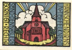 Német Birodalom / Weimari Köztársaság / Carlow 1921. 25Pf + 50Pf + 75Pf 3klf db, teljes sor T:I