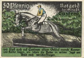 Német Birodalom / Weimari Köztársaság / Castrop 1921. 25Pf + 50Pf + 1M + 2M 4klf db, teljes sor T:I