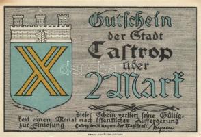 Német Birodalom / Weimari Köztársaság / Castrop 1921. 25Pf + 50Pf + 1M + 2M 4klf db, teljes sor T:I