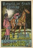 Német Birodalom / Weimari Köztársaság / Castrop 1921. 25Pf + 50Pf + 1M + 2M 4klf db, teljes sor T:I