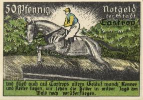 Német Birodalom / Weimari Köztársaság / Castrop 1921. 25Pf + 50Pf + 1M + 2M 4klf db, teljes sor T:I