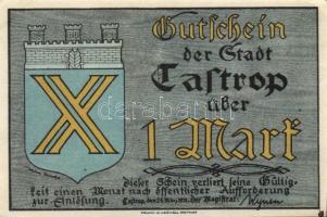 Német Birodalom / Weimari Köztársaság / Castrop 1921. 25Pf + 50Pf + 1M + 2M 4klf db, teljes sor T:I