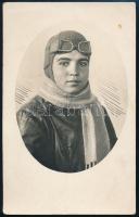 cca 1910 Pilóta fiatal fotólap