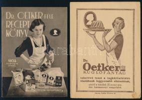 cca 1935 Dr Oetker 2 db receptfüzet