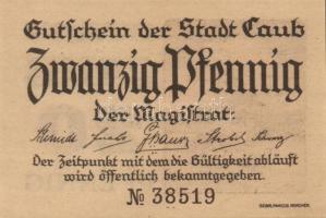 Német Birodalom / Weimari Köztársaság / Caub D.N. 10Pf + 20Pf + 25Pf + 50Pf 4klf db, teljes sor T:I