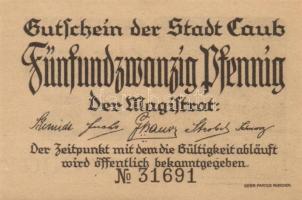 Német Birodalom / Weimari Köztársaság / Caub D.N. 10Pf + 20Pf + 25Pf + 50Pf 4klf db, teljes sor T:I