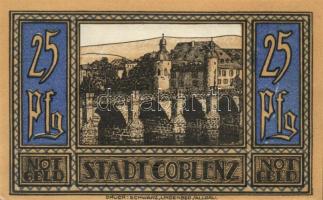 Német Birodalom / Weimari Köztársaság / Coblenz 1921. 25Pf + 50Pf(3x) 4klf db, teljes sor T:I