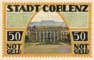 Német Birodalom / Weimari Köztársaság / Coblenz 1921. 25Pf + 50Pf(3x) 4klf db, teljes sor T:I