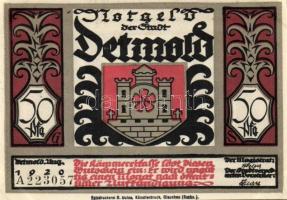 Német Birodalom / Weimari Köztársaság / Detmold 1920. 50Pf(10x) 10klf db, teljes sor T:I