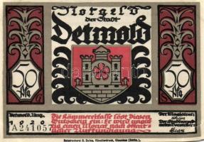 Német Birodalom / Weimari Köztársaság / Detmold 1920. 50Pf(10x) 10klf db, teljes sor T:I