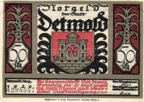 Német Birodalom / Weimari Köztársaság / Detmold 1920. 50Pf(10x) 10klf db, teljes sor T:I