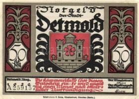 Német Birodalom / Weimari Köztársaság / Detmold 1920. 50Pf(10x) 10klf db, teljes sor T:I