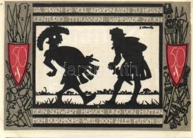 Német Birodalom / Weimari Köztársaság / Detmold 1920. 50Pf(10x) 10klf db, teljes sor T:I