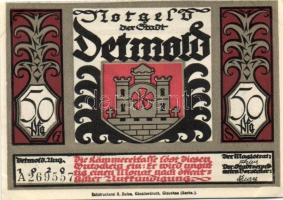 Német Birodalom / Weimari Köztársaság / Detmold 1920. 50Pf(10x) 10klf db, teljes sor T:I