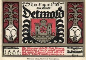 Német Birodalom / Weimari Köztársaság / Detmold 1920. 50Pf(10x) 10klf db, teljes sor T:I