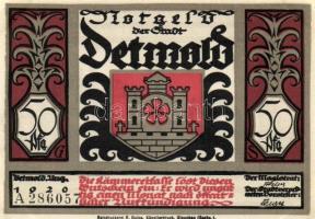 Német Birodalom / Weimari Köztársaság / Detmold 1920. 50Pf(10x) 10klf db, teljes sor T:I