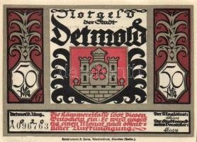 Német Birodalom / Weimari Köztársaság / Detmold 1920. 50Pf(10x) 10klf db, teljes sor T:I