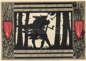 Német Birodalom / Weimari Köztársaság / Detmold 1920. 50Pf(10x) 10klf db, teljes sor T:I