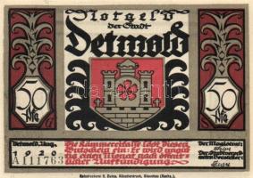 Német Birodalom / Weimari Köztársaság / Detmold 1920. 50Pf(10x) 10klf db, teljes sor T:I