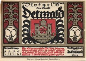 Német Birodalom / Weimari Köztársaság / Detmold 1920. 50Pf(10x) 10klf db, teljes sor T:I